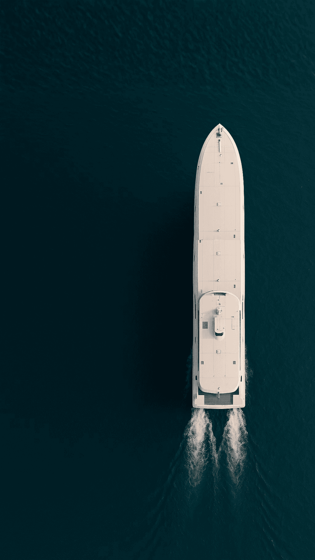 Luxury yacht aerial view